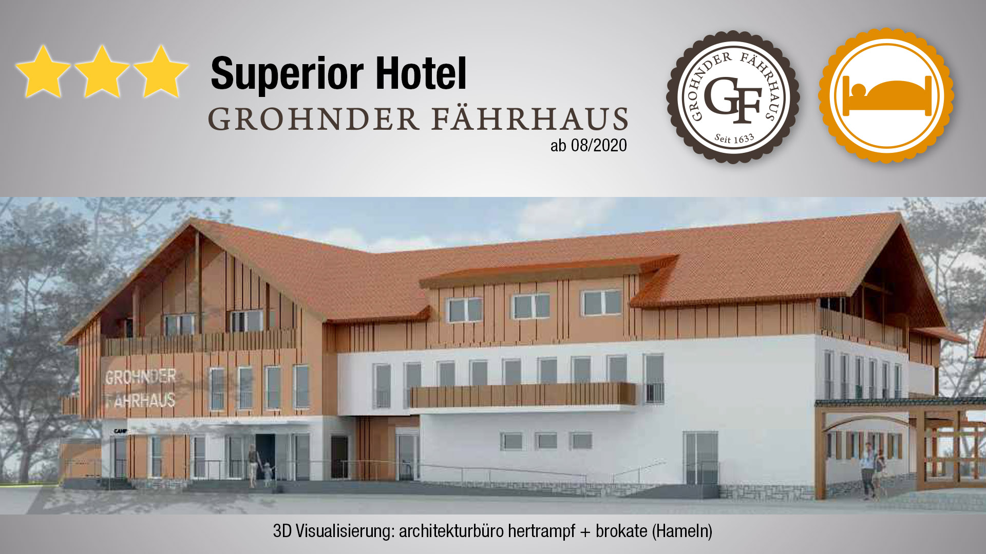 Neubau des 3-Sterne-Superior Hotel Grohnder Fährhaus